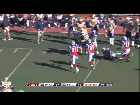 CFL Recap: Winnipeg 27, Montreal 22 - October 8, 2012