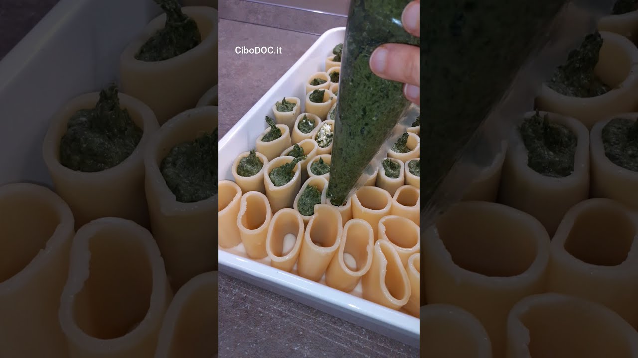 Paccheri ripieni di spinaci e ricotta, primo piatto gustoso e facile da preparare