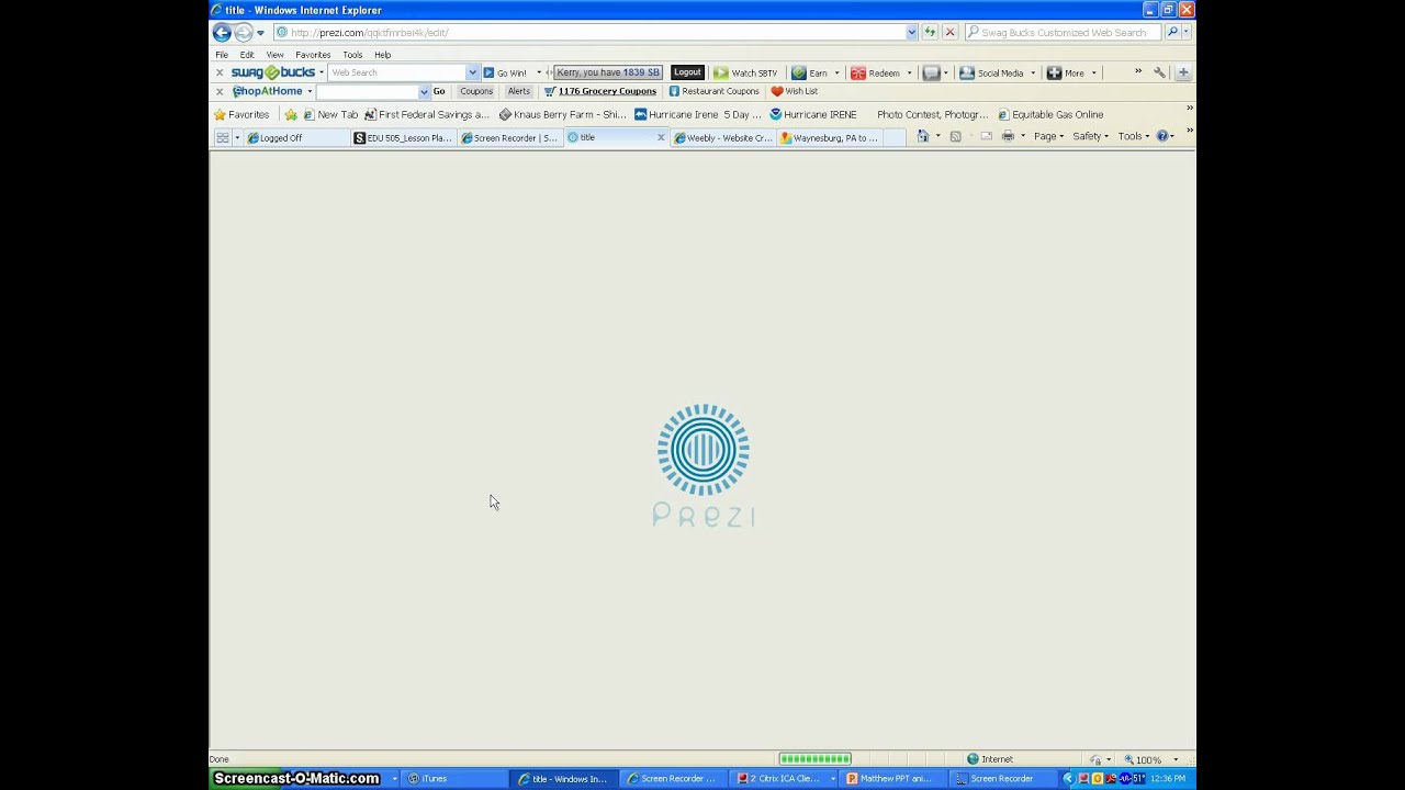 Final project for Matthew - Prezi:  Creating a Visual Timeline