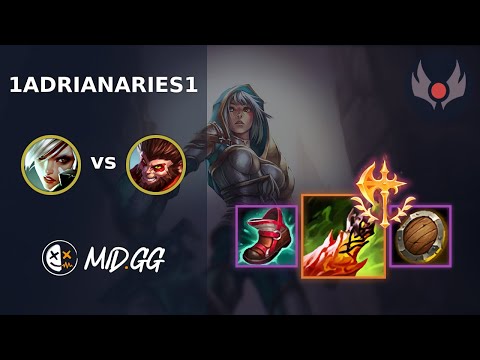 MID.GG: [ 1Adrianaries1 ] Riven TOP vs Wukong | NA GRANDMASTER | LOL Season 2025