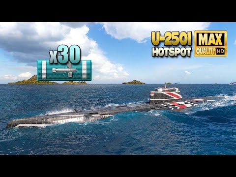 Submarine U-2501: 4,2k base XP game on map Hotspot - World of Warships