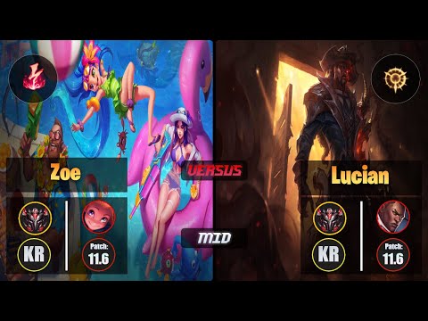 GrandMaster ZOE [Electrocute] (Mid) VS  LUCIAN - Grandmaster KR Patch 11.6