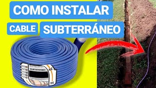 Como instalar cable subterraneo - Electricidad