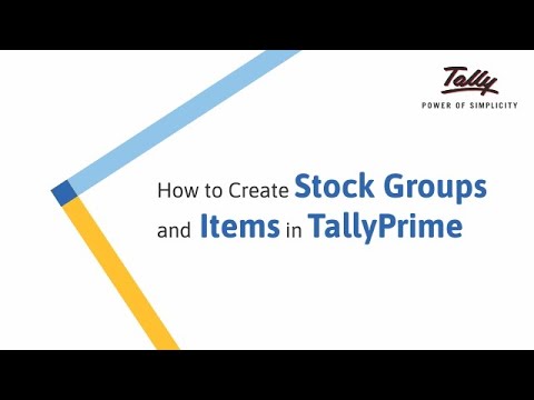 Create Stock Group and Stock Items