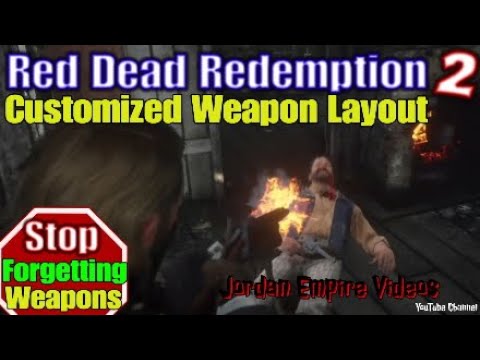 Part of a video titled Red Dead Redemption 2 Fully Customize Weapon Layout How To ...