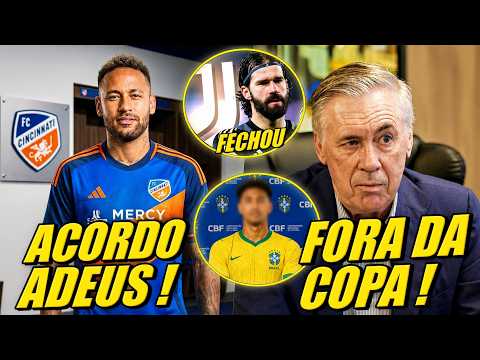 ACORDO !! NEYMAR DANDO ADEUS AO BRASIL ! ANCELOTTI ASSUSTADO MAIS UM FORA DA COPA E MAIS