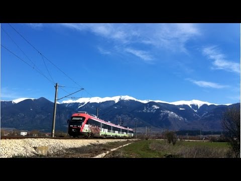 Rila mountain and Siemens Desiro EMU