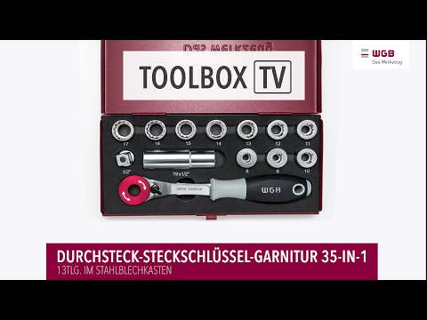 WGB Das Werkzeug Toolbox TV - Durchsteckknarren-Satz