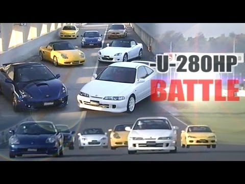 [ENG CC] -U-280HP Battle - Integra R, S2000, Boxter, S15, Celica, MR-S, B4 Tsukuba 2000