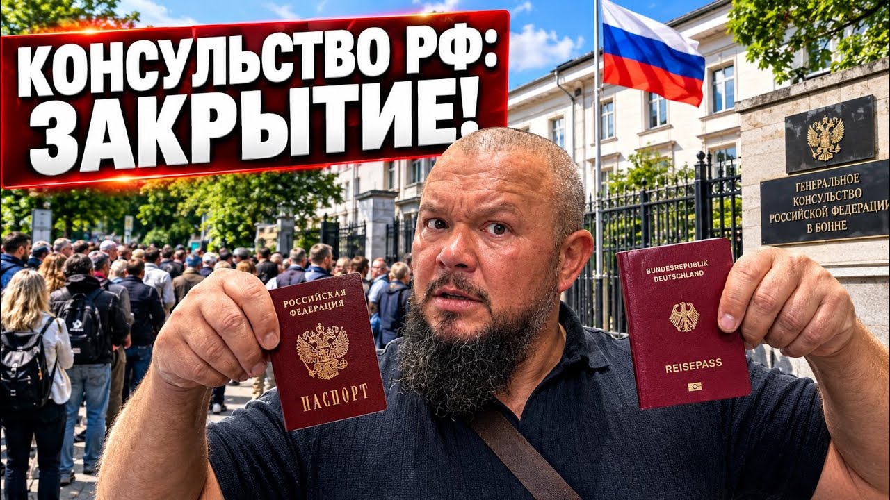 Консульство РФ в Бонне ЗАКРЫВАЕТСЯ! Шок в арабском районе и очереди. Что прои