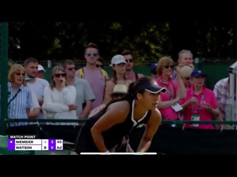 Heather Watson 🇬🇧 amazing comeback Vs Jule Niemeier 🇩🇪 Live WTA Tennis Jule angry 🤬😤