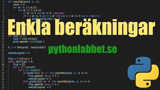 Enkla beräkningar i Python