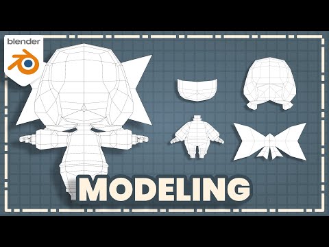 How to Make a Stylized Low Poly Chibi Girl Character in Blender | Modeling