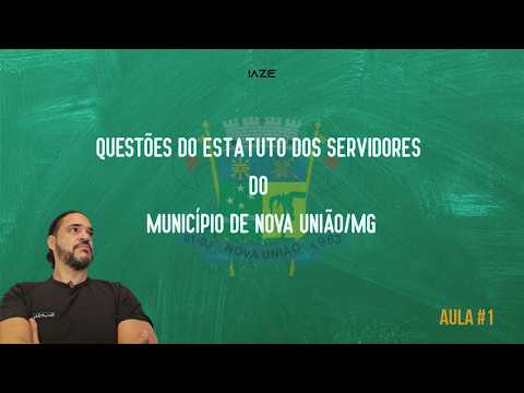 URGENTE!!! NOSSA 1ª AULA DO ESTATUTO DOS SERVIDORES DE NOVA UNIÃO/MG CHEGOU.