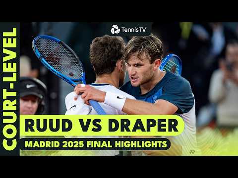 When Casper Ruud Claimed His Maiden Masters 1000 Title! 🏆 | Madrid 2025 Final Court Level Highlights