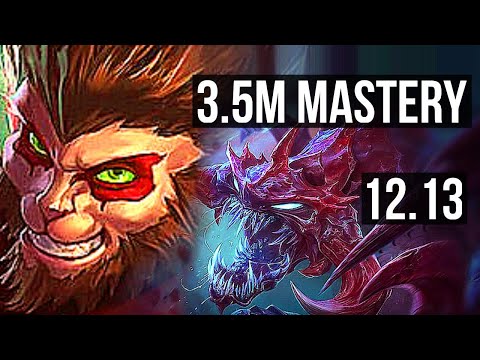 WUKONG vs CHO'GATH (TOP) | 12/1/7, 3.5M mastery, 2000+ games, Legendary | NA Diamond | 12.13