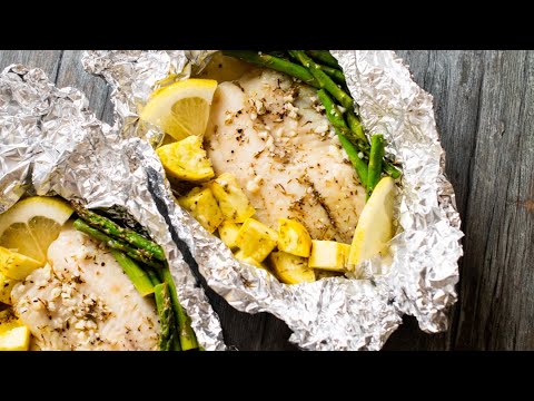 15 minute Foil Baked Garlic Butter White Fish