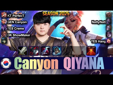 GEN Canyon QIYANA vs NattyNatt DR. MUNDO Jungle - Patch 25.18 KR Ranked | lolrec