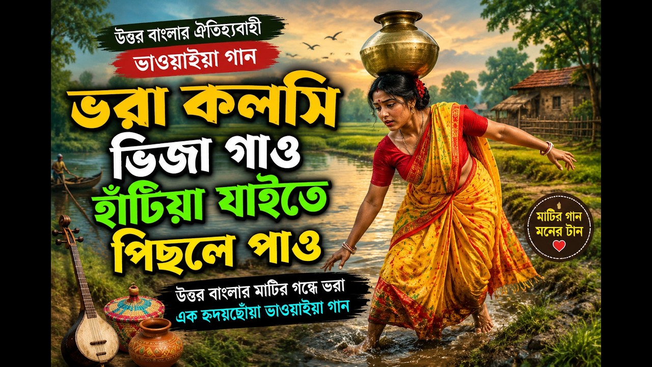 ভরা কলসি ভিজা গাও | মন ছুঁয়ে যাওয়া জনপ্রিয় ভাওয়াইয়া গান | Krishna Barman