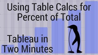 Tableau in Two Minutes - Using Table Calculations to Create the a Percent of Total