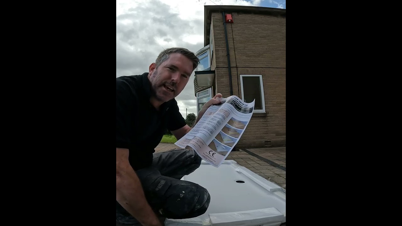 How to fit a shower tray 1600 x 800 resin