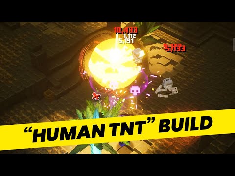 SpookyFairy - "HUMAN TNT" Build - Best Battlestaff of Terror Enchantments | Minecraft Dungeons