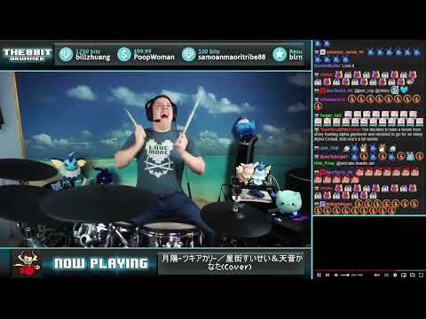 The8BitDrummer // mikitoP - Tsukiakari (Hoshimachi Suisei & Amane Kanata cover)