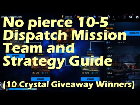 How to clear dispatch mission 10.5 without any pierce damage in cards! + 10 crystal coupon giveaway