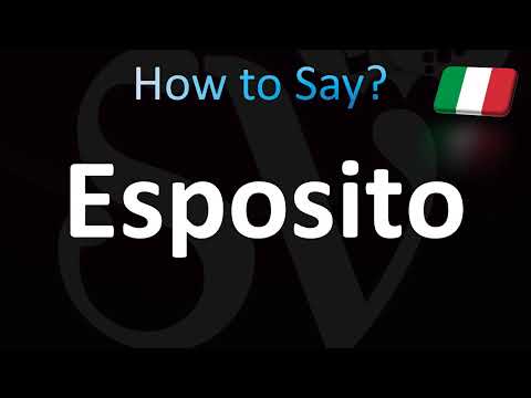 How to Pronounce ''Esposito'' Correctly! (Italian)