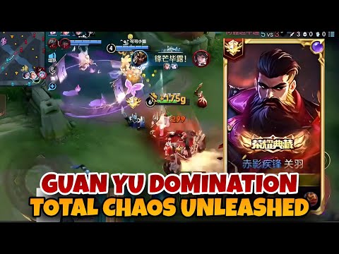 GUAN YU DOMINATION! TOTAL CHAOS & INSANE FLANKS 🔥 FULL DAMAGE CARRY | HONOR OF KINGS