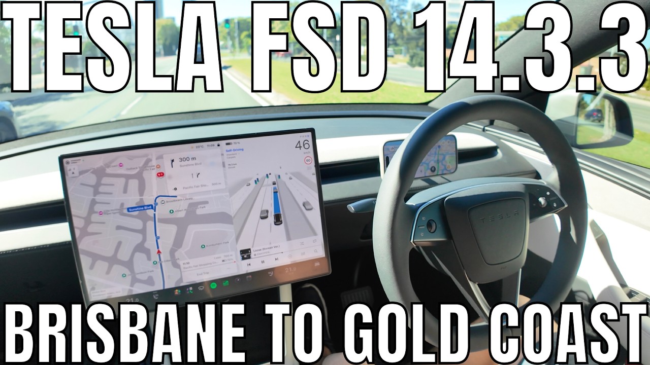 Tesla Model Y L FSD Supervised 14.3.3 | Brisbane to Gold Coast via M1