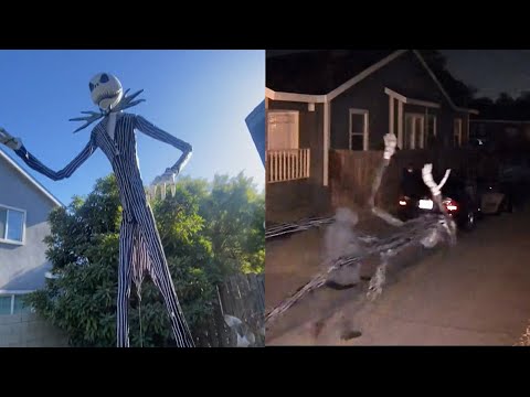 Man Steals 13-Foot Jack Skellington Halloween Decoration From Home