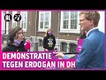 Feministen-demo tegen Erdogan: 'Ik weet niet of hij een l*l is'