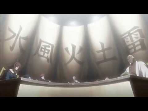 5 kage summit, danzo uses shisui's eye to control mifune and the 5 kage in the summit English Dub