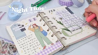 Night Time Journal with Me *Relaxing ASMR* - Aesthetic Journal