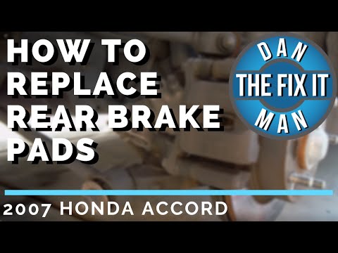 2003-2007 HONDA ACCORD EX HOW TO REPLACE REAR BRAKE PADS - EASY DIY