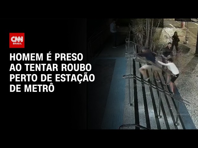 Homem é preso após tentar roubar celular em frente ao Metrô em SP | CNN 360°