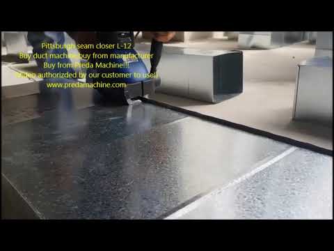 Pittsburgh seam closer at customer place main video for duct making.