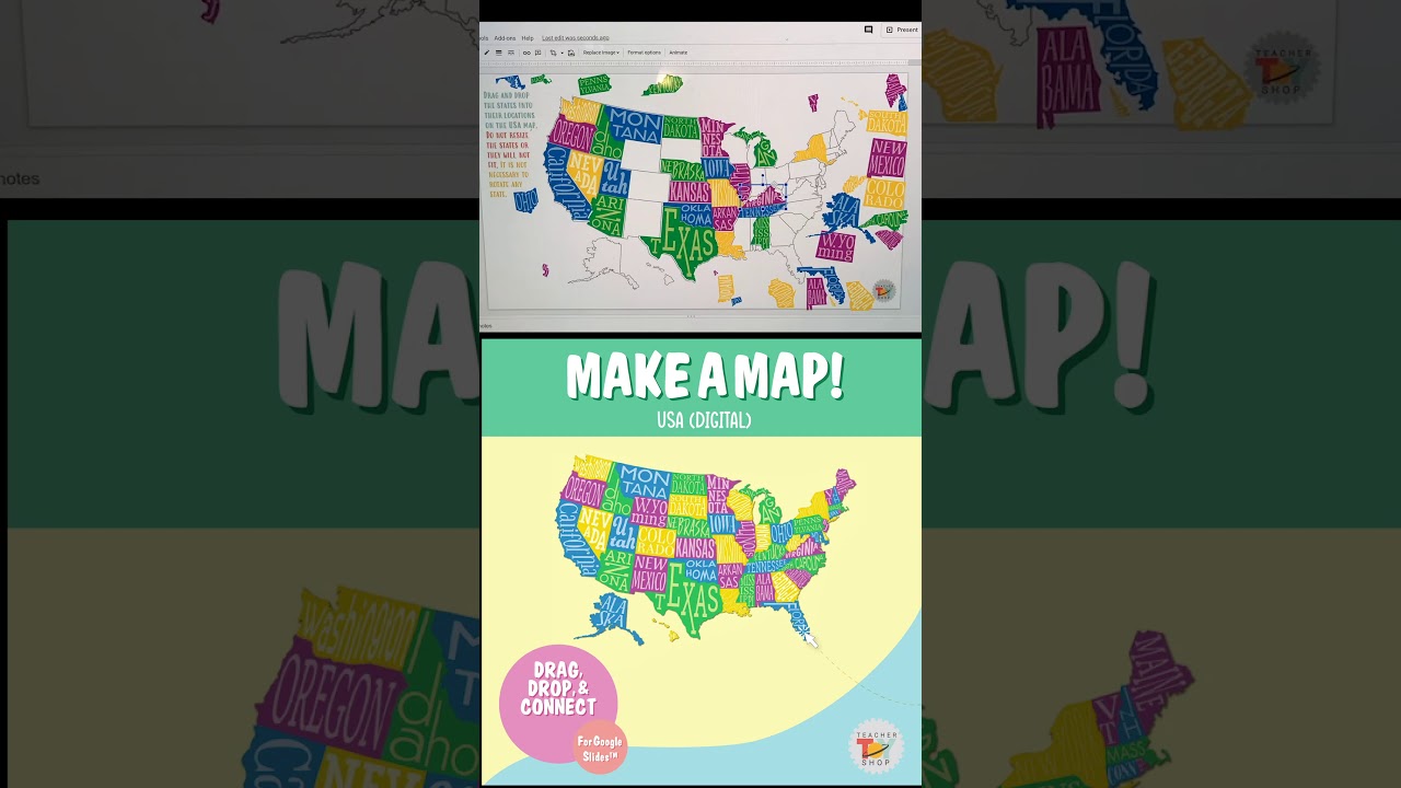 United States Digital Map-Making Activity | Distance Learning for Google Slides™