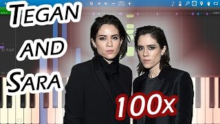 Tegan and Sara - 100x [Piano Tutorial] Synthesia