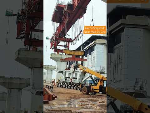 PSC Segmental Box Girder Launching work for P70 to P69 Span Near Mall De Goa in porvorim