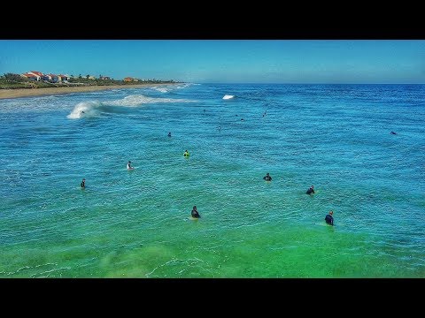 Solid surf session captured by drone at Spanish House