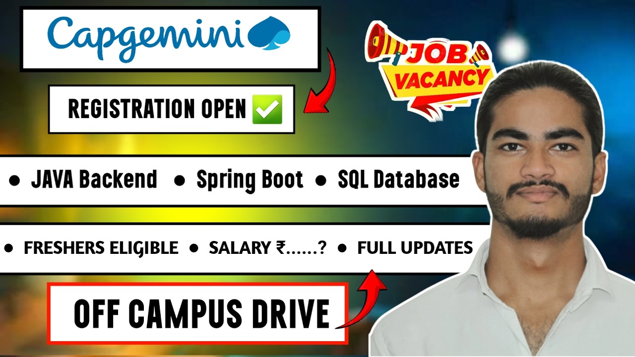 Capgemini Off Campus Hiring Java Backend Developer | Software Engineering Jobs | Job Opportunity.