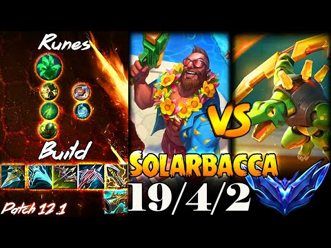 [ Solarbacca ] Gangplank vs Renekton Top -  Season 12 - Diamond II