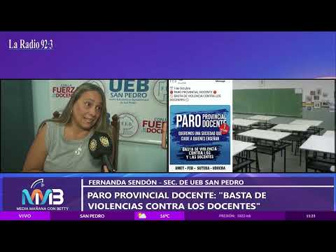 Fernanda Sendon: Paro de Docentes de Provincia