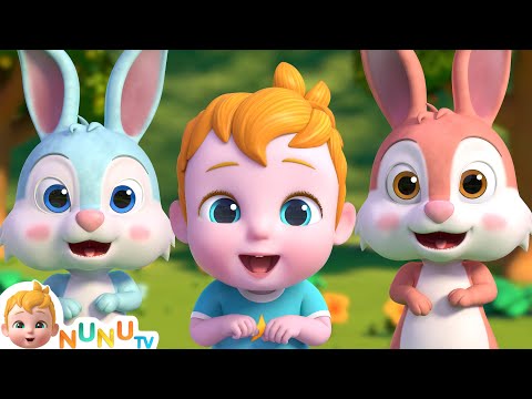 Hop Little Bunnies Hop Hop Hop | Nursery Rhymes & Kids Songs | NuNu Tv