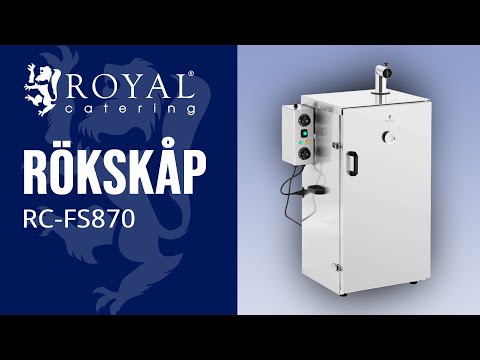 video - Rökskåp - 105 L - Royal Catering - 4 galler