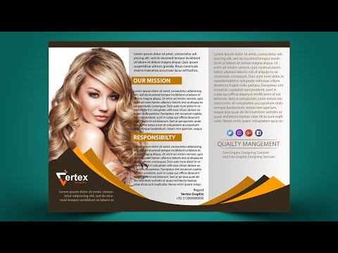 How to design a Trifold Brochure I Business Tri fold Design Photoshop Tutorial I Vertex Graphic