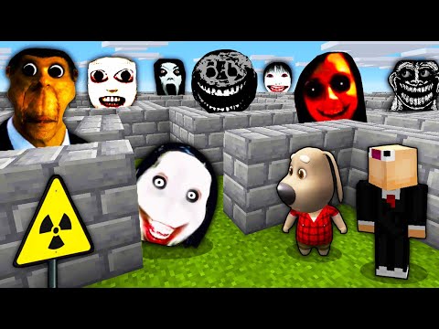 SURVIVAL IN MAZE WITH 100 NEXTBOTS in Minecraft - Gameplay - Coffin Meme NEXTBOT