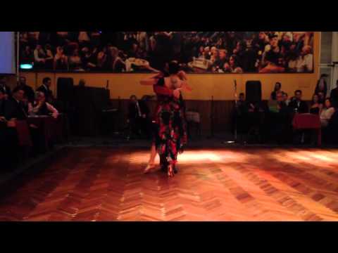  Samantha Dispari  and  Santiago Fina  are  dancing  to  the  tango  "  Una Vez  "